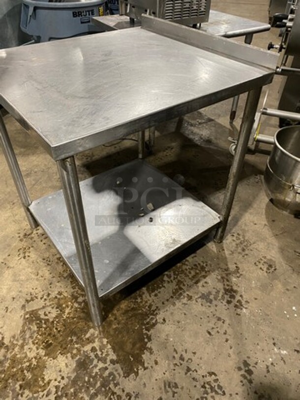 Solid Stainless Steel Work Top/ Prep Table! With Storage Space Underneath! On Legs! - Image 3 of 7