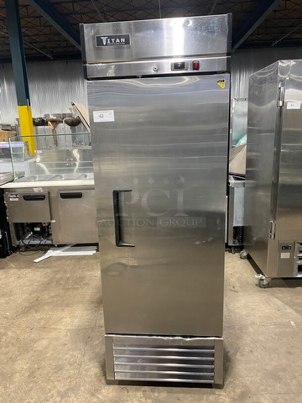 Titan Commercial Single Door Reach In Freezer! All Stainless Steel! Model: XTF23BM SN: ST1819712XTF23BM0011 115V