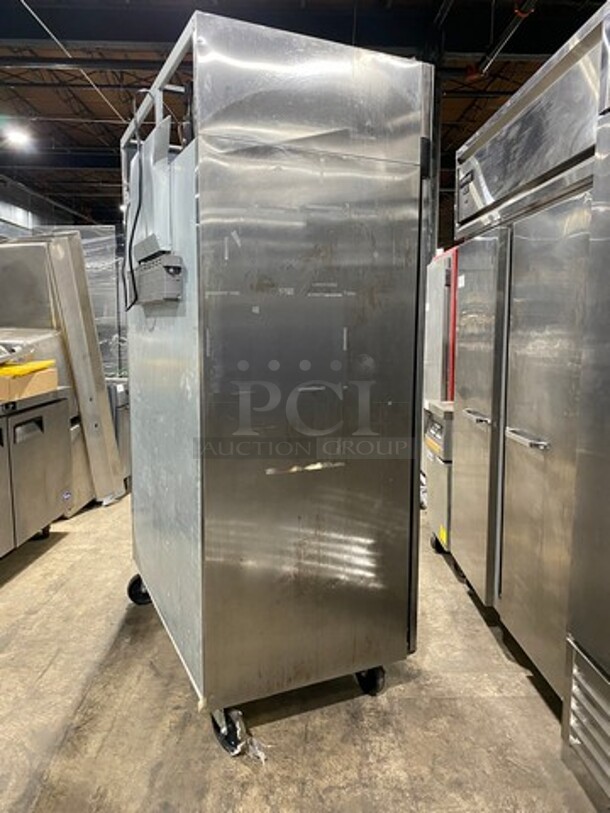 Turbo Air Commercial 2 Door Reach In Freezer! With Poly Coated Racks! Solid Stainless Steel! Model: M3F472 SN: K9F41A5026! 115V! On Casters!
 - Image 3 of 12