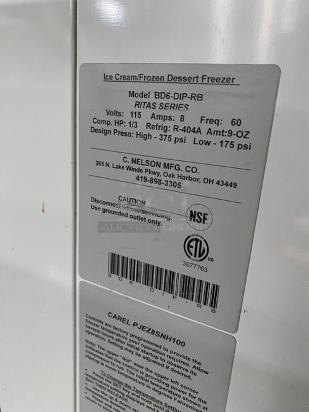 C Nelson Stainless Steel Commercial Floor Style Ice Cream Dipping Cabinet! MODEL BD6DIPRB 115V  - Image 7 of 8