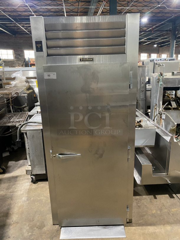 NICE! Traulsen Commercial Single Door Reach In Refrigerator! Solid Stainless Steel! Model: RRI132LRIFHS SN: T988680G00! Not Tested!  115V 60HZ 1 Phase