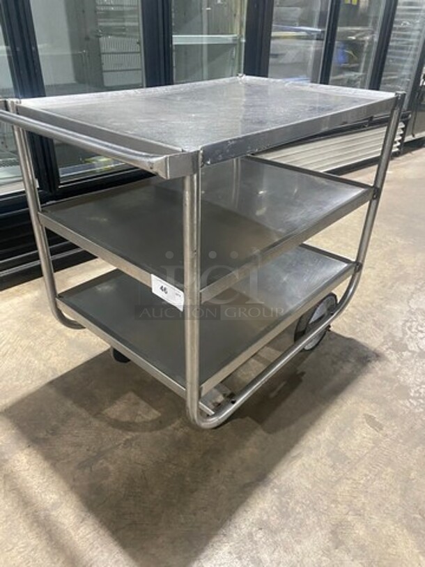 Commercial 3 Tier Utility Cart! Stainless Steel! On Casters! - Image 2 of 8