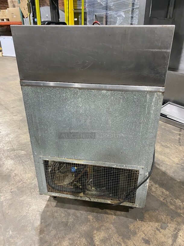 GZG Commercial Refrigerated Sandwich Prep Table! With Chop Block Cutting Board! With Single Door Storage Space! All Stainless Steel! On Casters! - Image 3 of 9