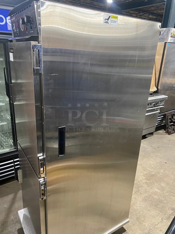 Nice! Cres Cor Commercial Roast-N-Hold Oven! With Split Doors! Electric! All Stainless Steel! On Casters! MODEL CO151F1818B2083 SN:212907 208V 60HZ 3 Phase! Working When Removed!  - Image 2 of 10