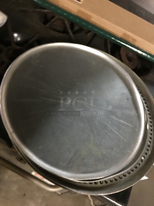 ALL ONE MONEY! Various Round Pizza Pans And Round Perforated Pans! All Metal And Stainless Steel! - Image 3 of 4