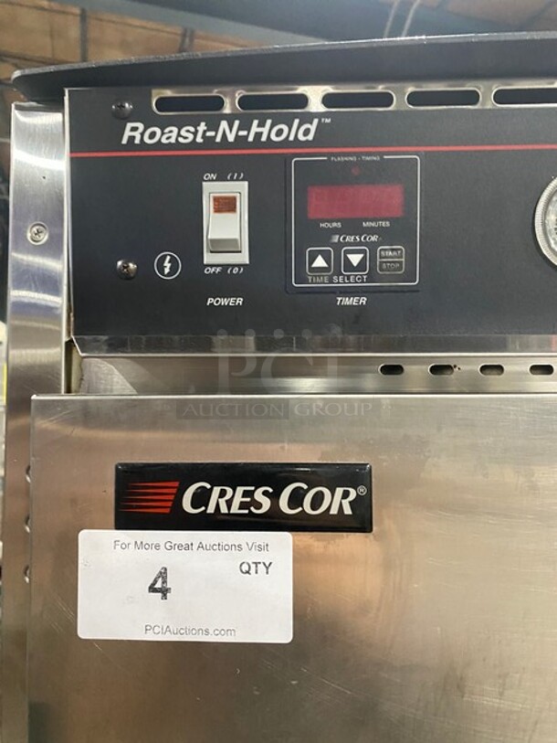 Nice! Cres Cor Commercial Roast-N-Hold Oven! With Split Doors! Electric! All Stainless Steel! On Casters! MODEL CO151F1818B2083 SN:212907 208V 60HZ 3 Phase! Working When Removed!  - Image 10 of 10
