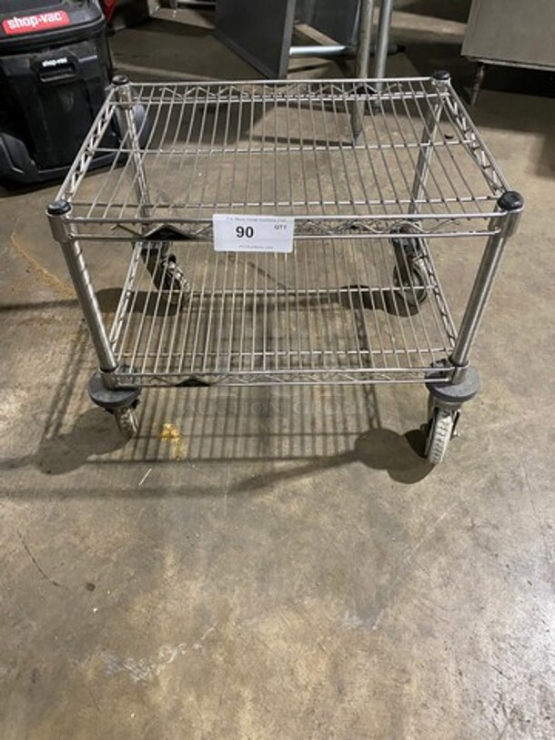 Metal Metro Rack Cart! On Casters! - Image 1 of 6