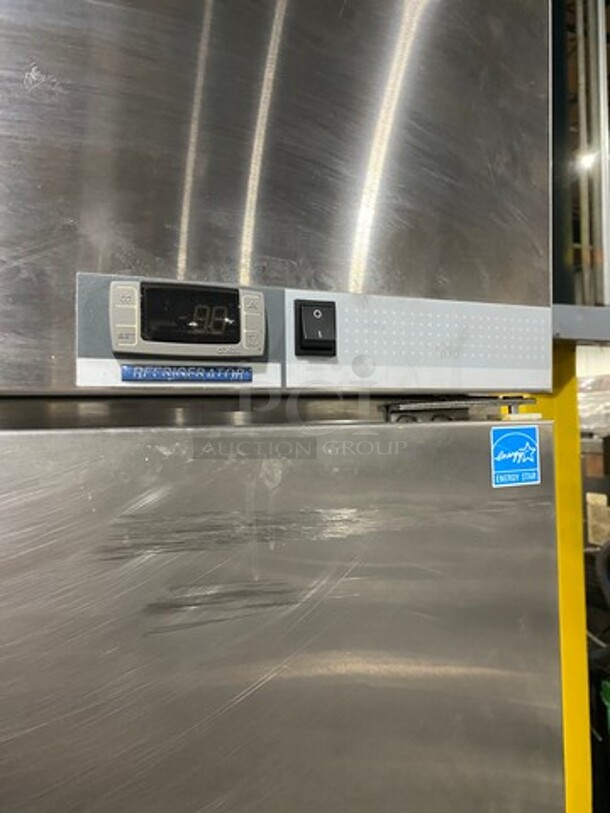 Norlake Commercial 2 Door Reach In Cooler! With Poly Coated Racks! All Stainless Steel! On Casters! WORKING WHEN REMOVED! Model: NR522SSS SN: 11090413 115V 60HZ 1 Phase - Image 8 of 9