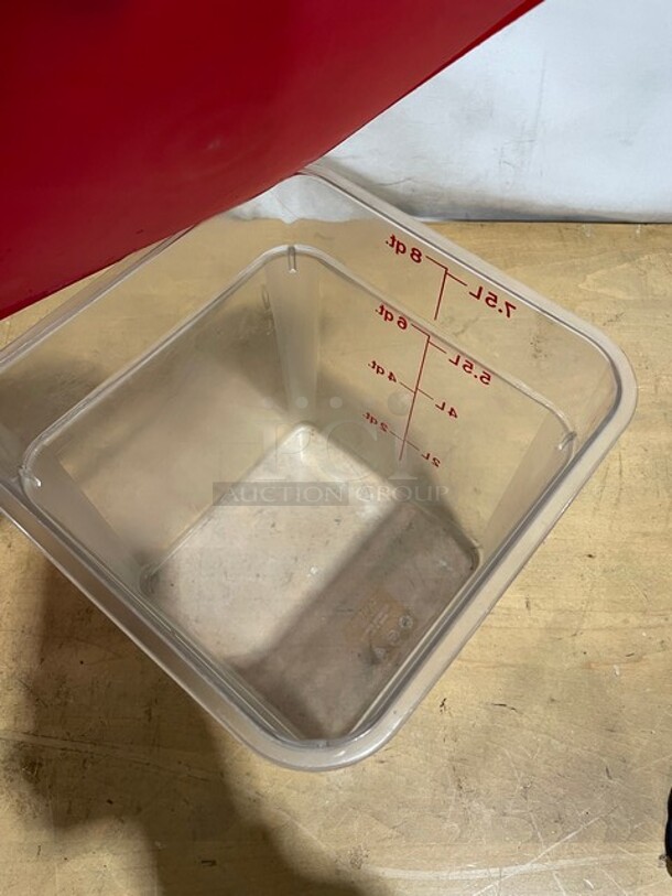Cambro Commercial Polycarbonate Food Measuring/Storage Bins! With Lids! 3X Your Bid!  - Image 6 of 7