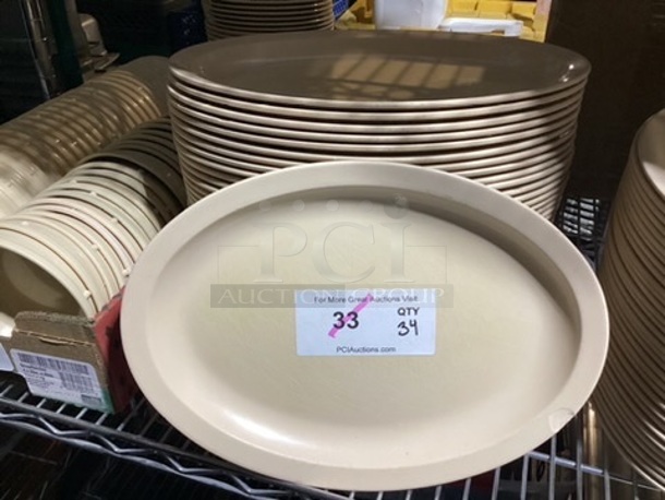Melamine 13” Large Oval Plate, Cream Colored.
Your Bid x 34

 - Image 1 of 1