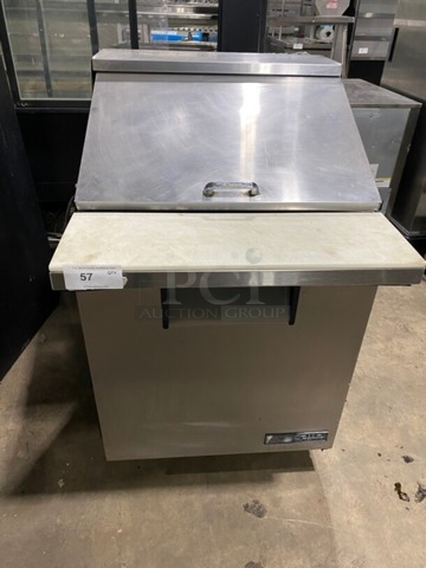 GREAT! True Commercial Refrigerated Sandwich Prep Table! With Single Door Storage Space Underneath! With Poly Coated Racks! All Stainless Steel! On Casters! Model: TSSU2712MB SN: 4999343 115V 60HZ 1 Phase - Image 1 of 9