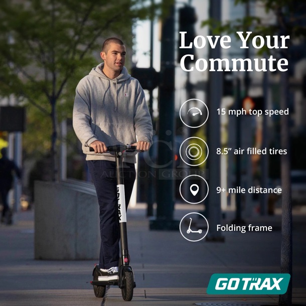 Gotrax Rival Electric Scooter, 8.5" Pneumatic Tire, Max 12 Mile Range and 15.5Mph Speed, 250W Foldable Escooter for Adult, Black - Image 1 of 8