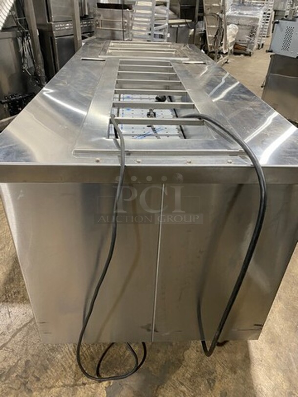 GREAT! NEW! Wells Commercial Drop In Steam Table/ Prep Station Combo! With Storage Space Underneath! All Stainless Steel! On Casters! Model: MOD200TD SN: M2TD0318A0005 208/240V - Image 4 of 11