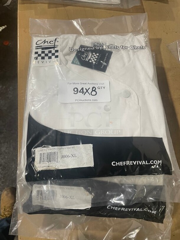 Chef Revival Chef Coat! Size Xl! 8x Your Bid! - Image 1 of 7