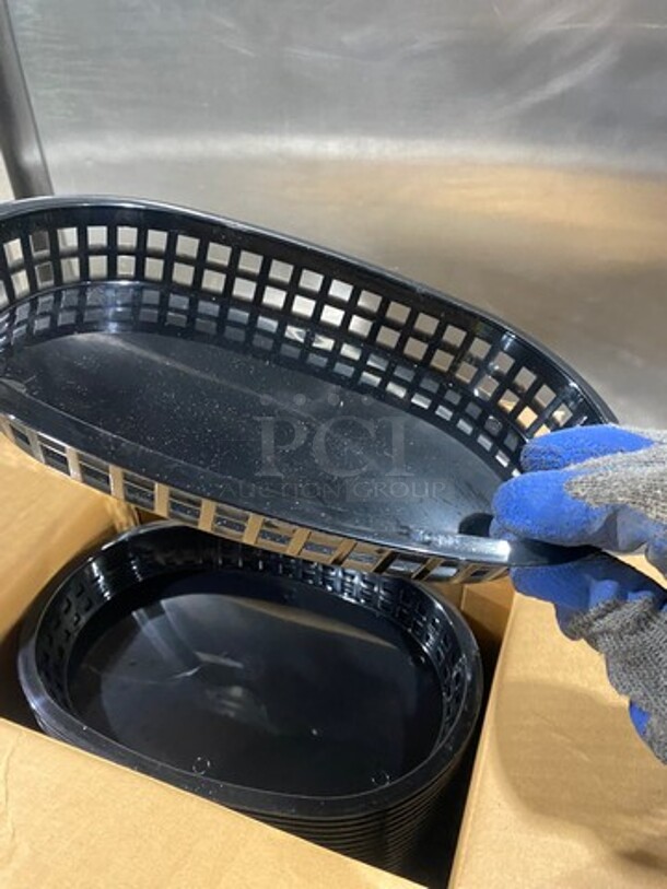 NEW! IN THE BOX! ALL ONE MONEY! 3 DZ Tablecraft Black Poly Oval Fast Food Serving Baskets! - Image 6 of 6