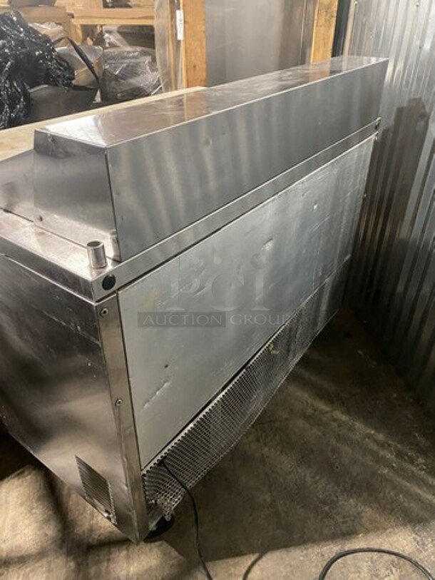  True TSSU-48-12 Stainless Steel Commercial Sandwich Salad Prep Table Bain Marie! On Commercial Casters! 115v 1ph  - Image 3 of 9