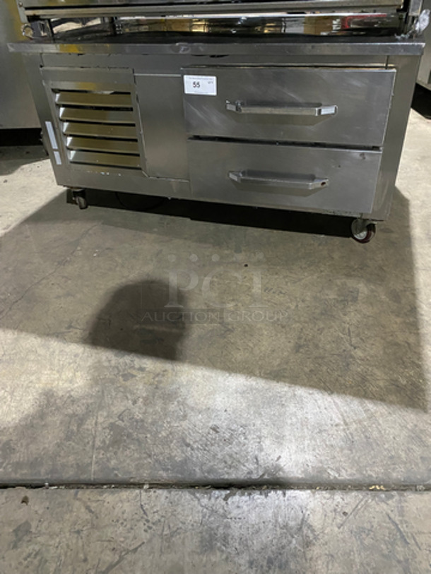 Leader Commercial 2 Drawer Chef Base/Equipment Stand! All Stainless Steel! On Casters! Model: LB48S/C SN: PU05M0037b 115V 60HZ 1 Phase - Image 1 of 8