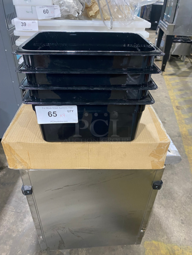 NEW! Cambro Black Poly Food Pans! 4x Your Bid!