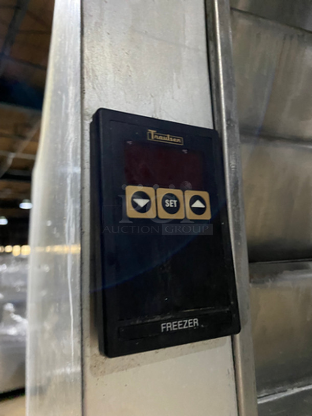 COOL! Traulsen 2 Door Reach In Freezer Unit! With Poly Coated Racks! All Stainless Steel! On Casters! Model: G22010 SN: TT50688J13 115V 60HZ 1 Phase! Works Great!  - Image 9 of 11