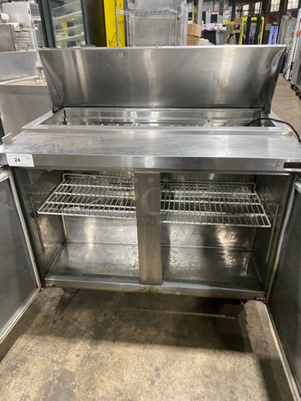 Kelvinator Commercial Refrigerated Sandwich Prep Table! With 2 Door Underneath Storage Space! Poly Coated Racks! All Stainless Steel! On Casters! Model: KCST4812 115V 60HZ 1 Phase - Image 5 of 8