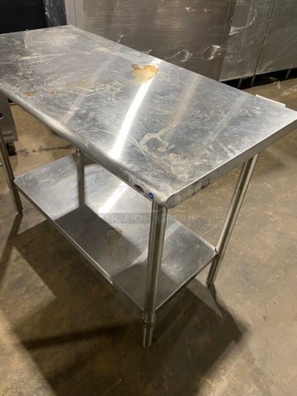 Solid Stainless Steel Work Top/ Prep Table! With Storage Space Underneath! On Legs! - Image 4 of 8