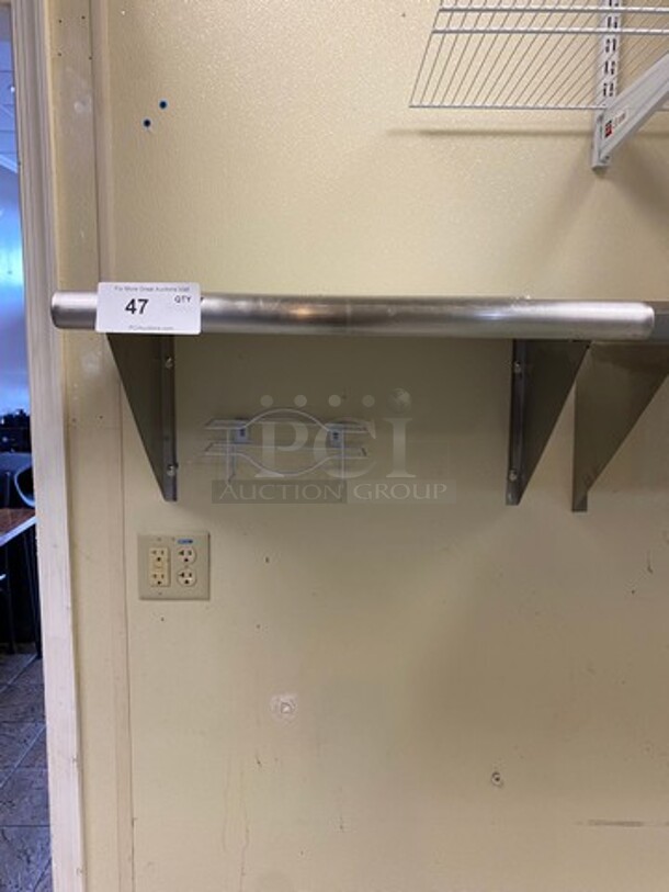 Commercial Solid Stainless Steel Wall Mount Shelf! - Image 1 of 5