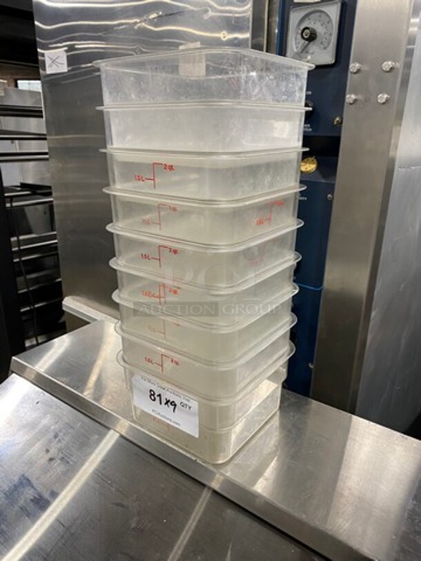 Cambro Clear Poly Food Containers! 9x Your Bid! - Image 2 of 7
