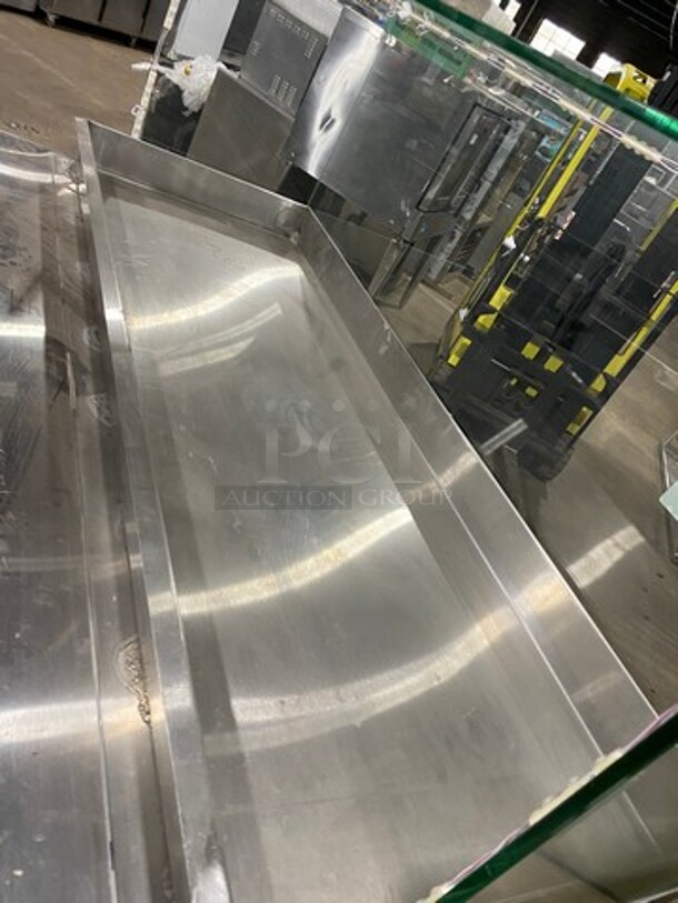 ALL Stainless Steel Commercial Refrigerated Food Serving Station Counter/Cold Pan! With Sneeze Guard! With 2 Door Storage Space Underneath!  On Casters! 120V 1Phase! - Image 5 of 8