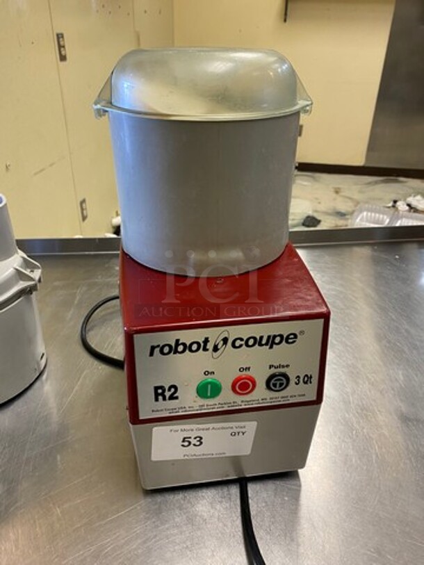 Robot Coupe Commercial Countertop Food Processor/Chopper Machine! All Stainless Steel! WORKING WHEN REMOVED! Model: R2N SN: 2471122803J12 120V - Image 1 of 9