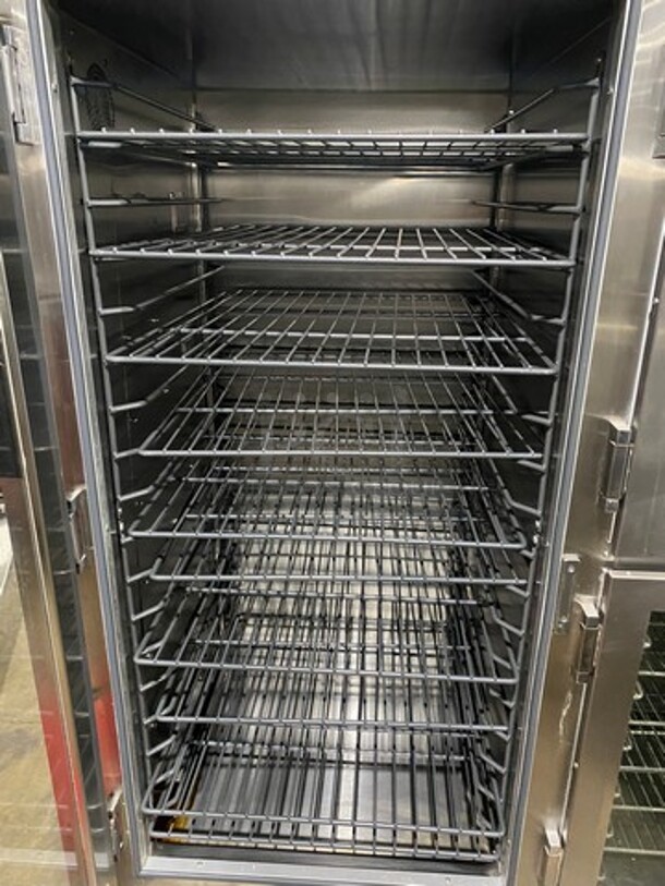 AMAZING! BEAUTIFUL!  Doyon Commercial Electric Powered Baking Oven And Proofer Oven Combo! With Steam Injection! With View Through Doors! With Metal Oven Racks! All Stainless Steel! On Casters! WORKING WHEN REMOVED! Model: JAOP12SL SN: 588350001212 208V 60HZ 3 Phase - Image 5 of 11