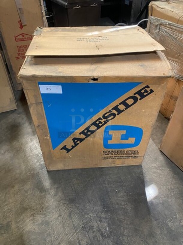 BRAND NEW! IN THE BOX! Lakeside Commercial Tray Dispenser! Solid Stainless Steel! ASSEMBLY NEEDED!