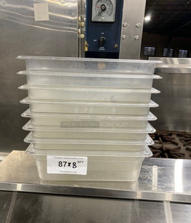 Cambro Clear Poly 1/3x4" Food Containers! 8x Your Bid! - Image 1 of 8