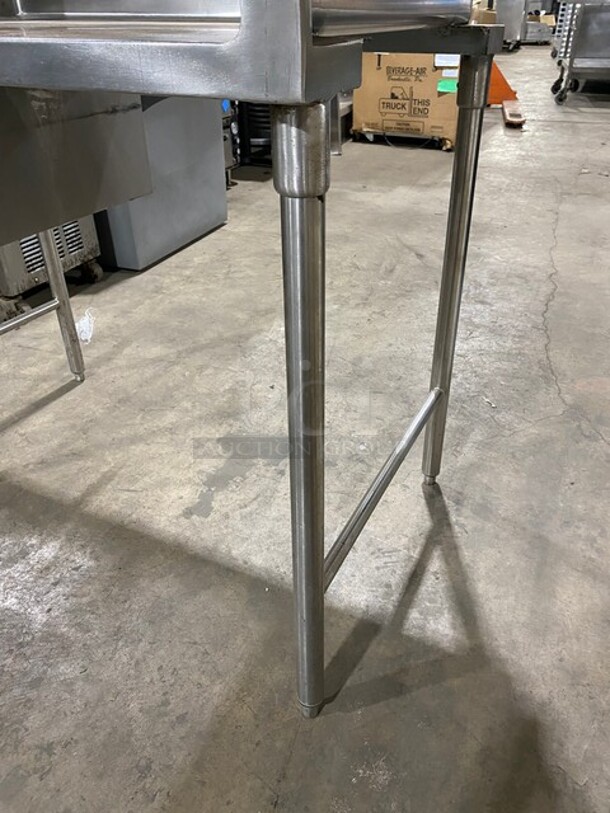 Stainless Steel Worktable With Back Splash And With Double Overhead Shelf! - Image 6 of 7
