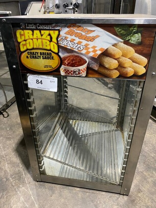 Wisco Commercial Countertop Food Warming Display Case! With Metal Racks! Glass All Around Showcase Style! Model: 925W073 SN: 2059 120V