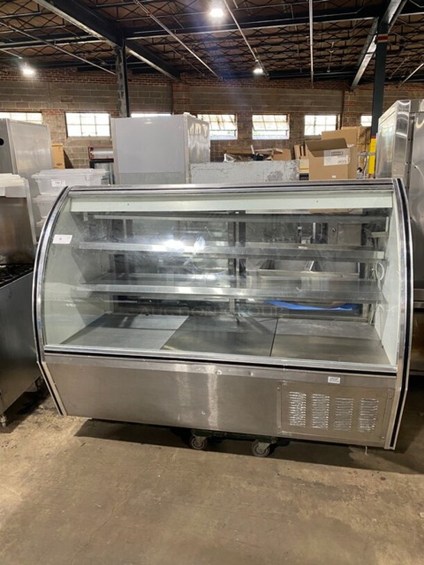 Leader Commercial Refrigerated Bakery/Deli Case! With Curved Front Glass! With Sliding Rear Access Doors! All Stainless Steel Body! Model:RHDL72 SN:PT10M1682A 115V 60HZ 1 Phase - Image 1 of 9