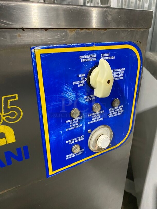 FAB! Carpigiani Commercial Floor Style Gelato Cream Cooker/Pasteurizer! All Stainless Steel! Model PASTOCREMA 55 Serial 387735! 220V 3 Phase! On Casters! - Image 7 of 11