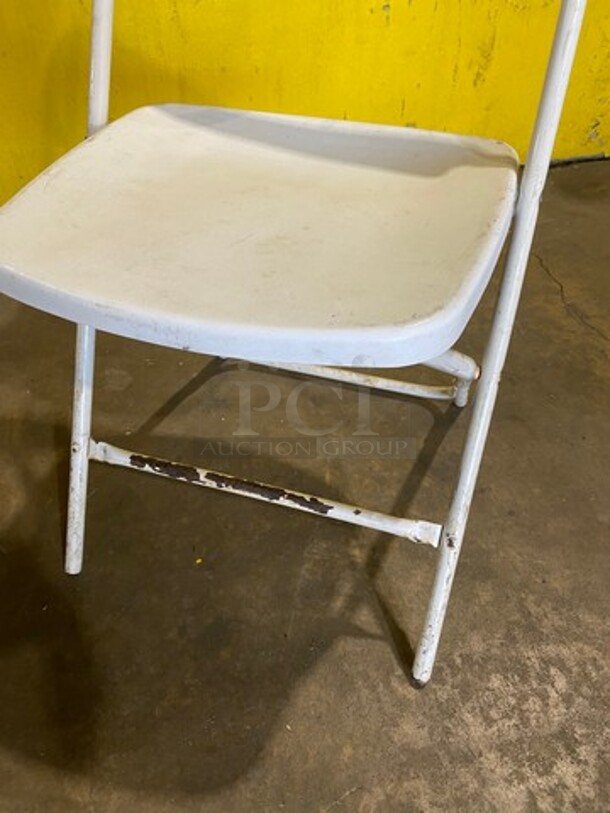 White Foldable Patio Chairs! 6x Your Bid! - Image 4 of 5