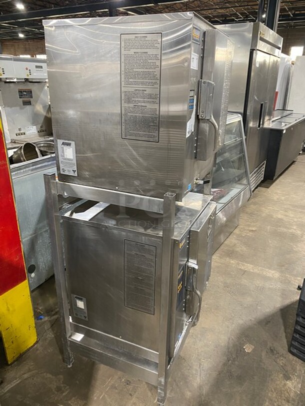 2016 Accutemp All Stainless Steel Commercial Electric Powered Double Deck Steame! Om Stand With Legs! 440/480 Volts, 3 Phase! 2 X Your Bid Makes One Unit!  - Image 4 of 11
