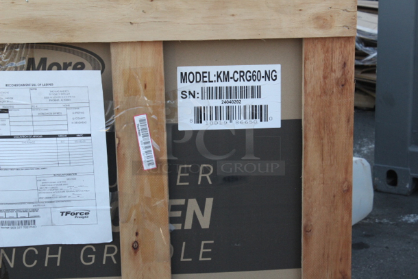 BRAND NEW IN THE BOX! Koolmore KM-CRG60-NG 60 in. 6 Burner Commercial Natural Gas Range with 24 in. Griddle in Stainless-Steel. S/N: 24040202 - Image 3 of 3