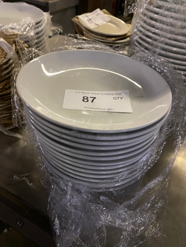 ALL ONE MONEY! NEW! White Ceramic Dinner Plates!
