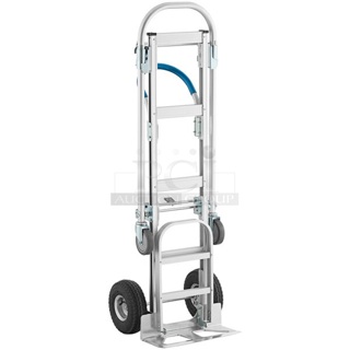 BRAND NEW SCRATCH AND DENT! Lavex 257HS1018 750 lb. 2-in-1 Convertible Hand Truck with Nose Plate and Pneumatic Wheels