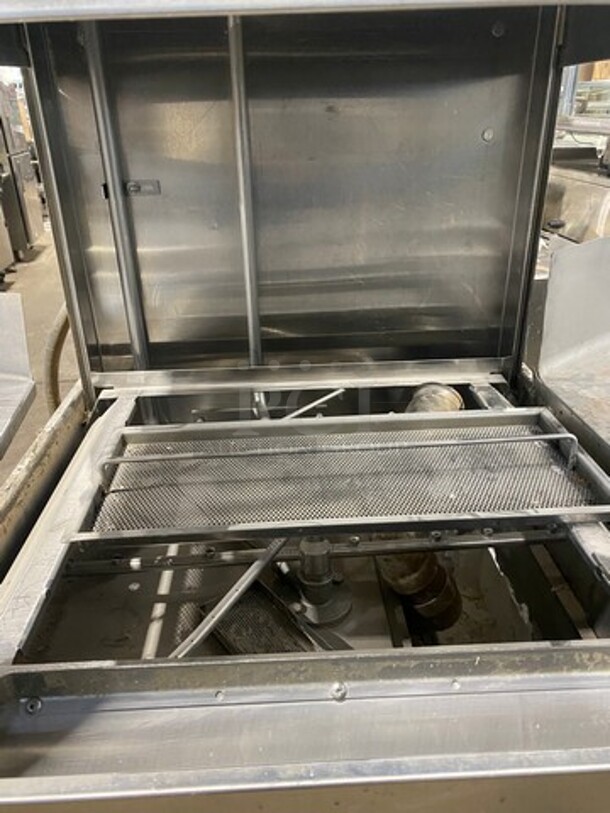 WOW! Noble Commercial Pass-Through Dishwasher Machine! All Stainless Steel! On Legs! With Dual Side Dishwasher Table! With Back Splash! - Image 10 of 12