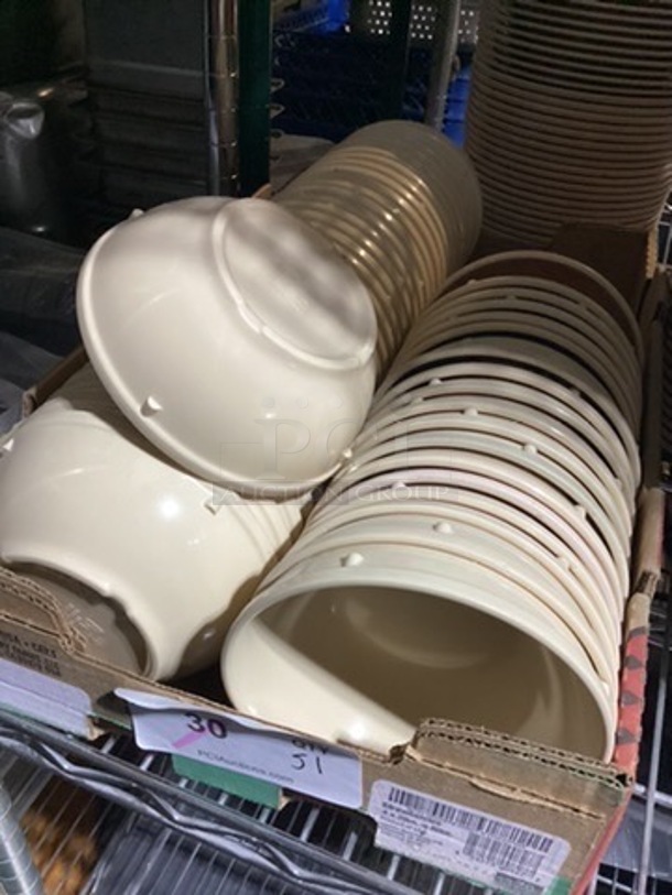 NSF Melamine Jet 5-½ Cream Colored Bowls 
QTY 51 
Your Bid x 51 - Image 2 of 2