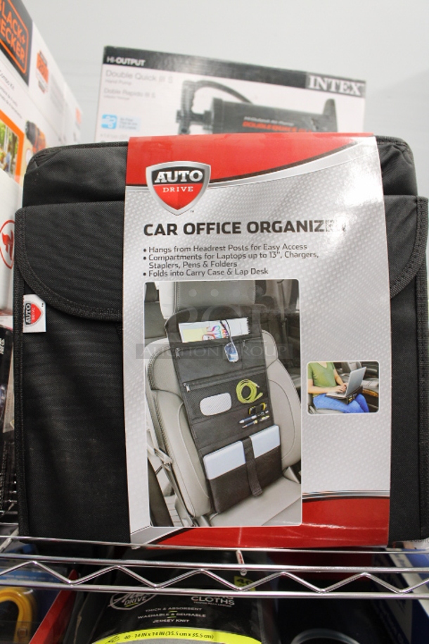 AUTOMOTIVE LOT!! (1) Good Year EMERGENCY TRACTION MATS Set of 2, (1) Auto Mates AIRFLEX LUMBAR SUPPORT, (1) Torq Foam Blaster, (4) Auto Drive WIPING CLOTHS (40 Cloths Per Unit), (5) Auto Drive CAR OFFICE ORGANIZER, (1) Dickies Seat Cover, Truck. Fits Crew & Extended Cab Trucks (2pk) 12x Your Bid  
 - Image 4 of 6