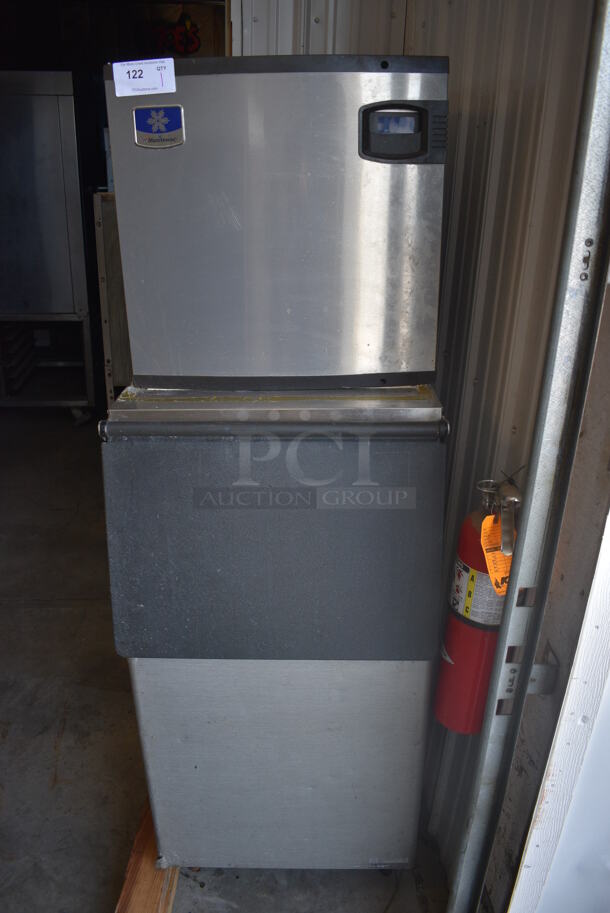 Manitowoc Model IY0324A-161 Stainless Steel Commercial Ice Head on Commercial Ice Bin. 115 Volts, 1 Phase. 23x33x73
