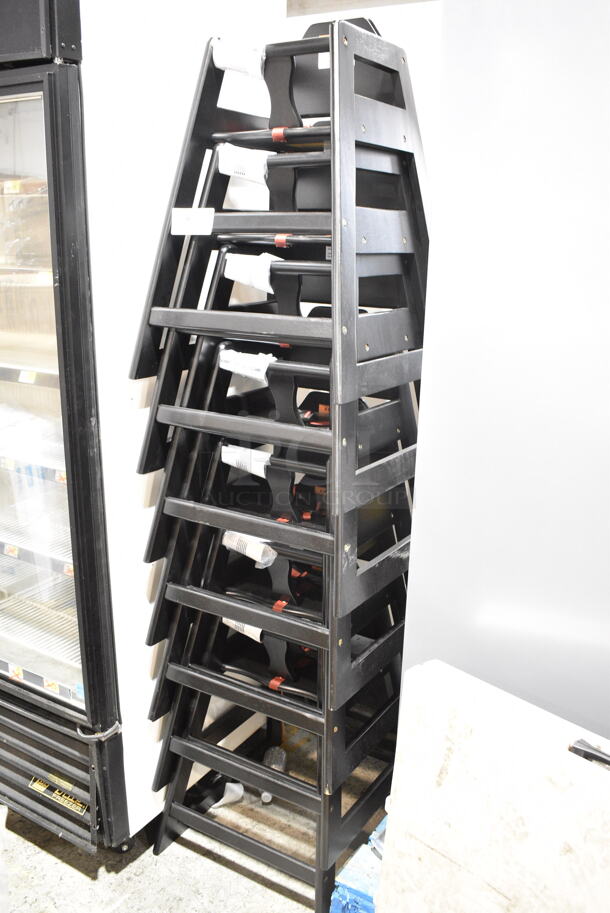 7 BRAND NEW SCRATCH AND DENT! Lancaster Table & Seating 164WHCASBK Standard Height Wooden High Chair with Black Finish - Assembled. See Pictures for Damgage. 7 Times Your Bid! - Image 2 of 8