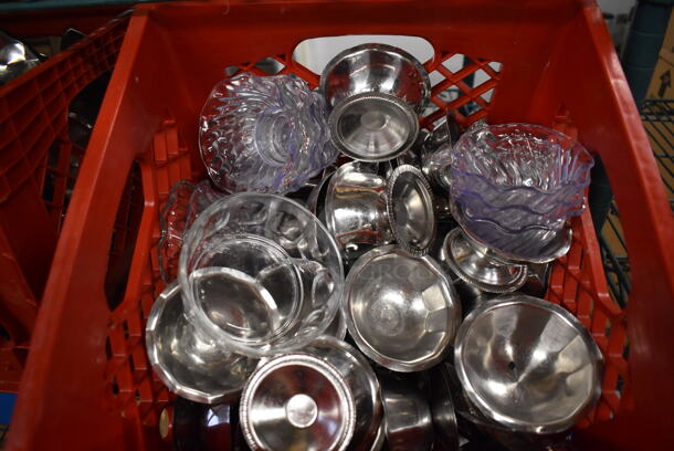 ALL ONE MONEY! Tier Lot of Various Items Including Weber Drip Pans and Metal Footed Bowls - Image 3 of 6