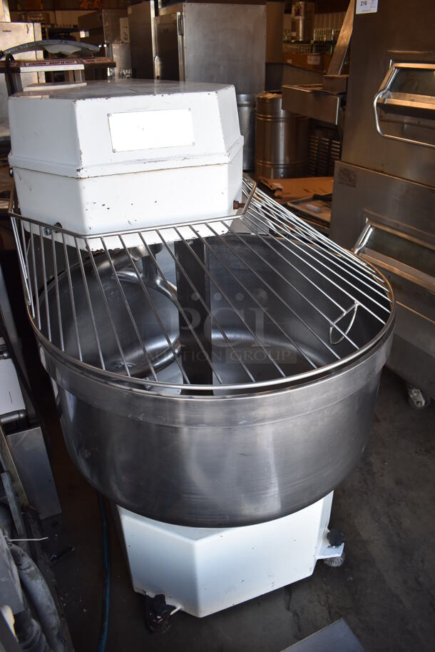 Empire 200A Metal Commercial Floor Style Spiral Mixer w/ Stainless Steel Mixing Bowl, Bowl Guard and Dough Hook Attachment. 288 Volts. 44x60x57 - Image 3 of 10