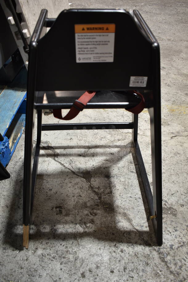 7 BRAND NEW SCRATCH AND DENT! Lancaster Table & Seating 164WHCASBK Standard Height Wooden High Chair with Black Finish - Assembled. See Pictures for Damgage. 7 Times Your Bid! - Image 5 of 8
