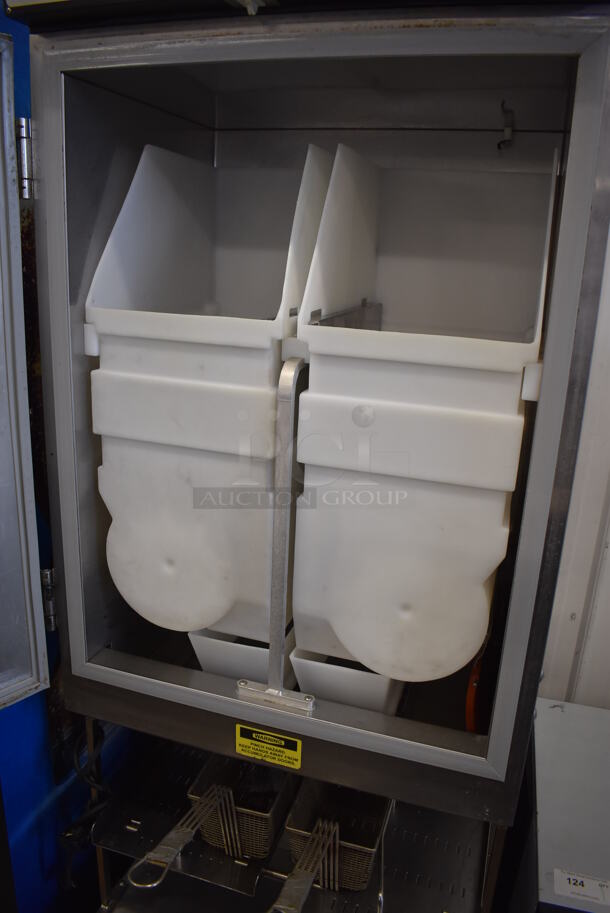 Automated Equipment RAM 280-F Stainless Steel Commercial Floor Style Frozen Fry Dispenser w/ 2 Metal Fry Baskets on Commercial Casters. 115 Volts, 1 Phase. 29x31x75. Tested and Working! - Image 5 of 8